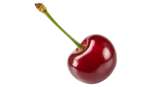 Perfectly ripe cherry beckons png isolated on transparent background, with sweet temptation, ideal for healthy eating and delicious desserts