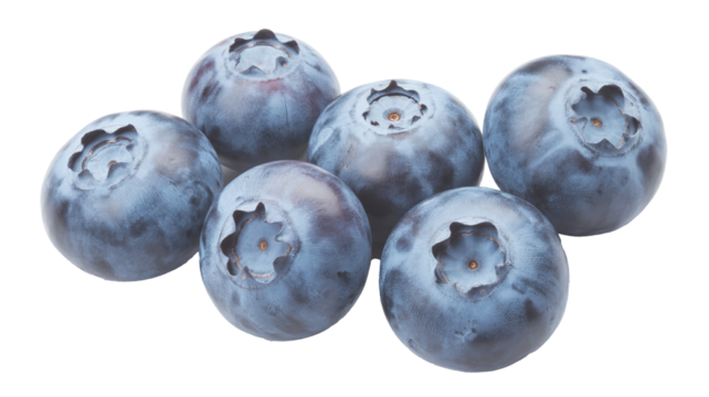 Juicy blueberries bursting  png  isolated on transparent background, with flavor, a healthy snack, perfect for breakfast or dessert creation, so fresh