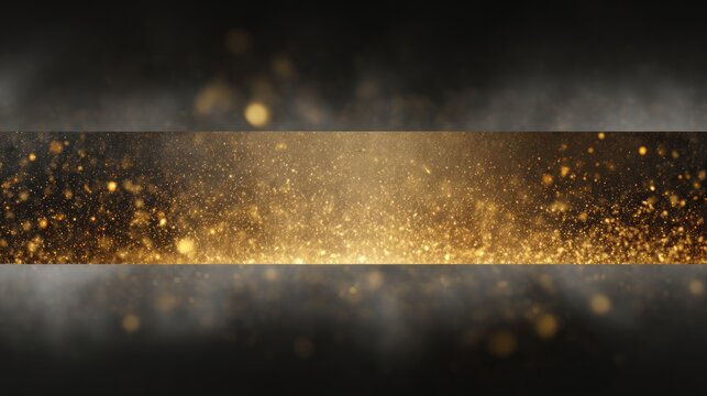 Auto repair banner featuring metallic textures and chrome reflections, showcasing a vibrant golden background with sparkling elements for automotive service promotion