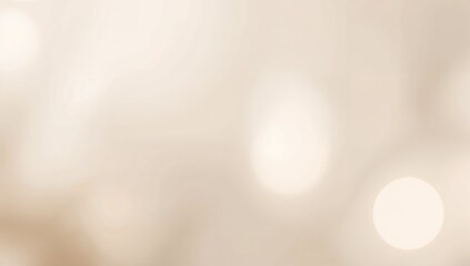 Soft beige background with blurred lights creating a dreamy and ethereal abstract visual texture effect