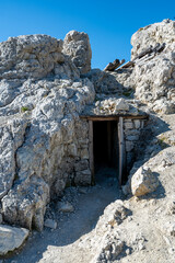 Lagazuoi - remains of trenches, tunnels and fortifications from World War I