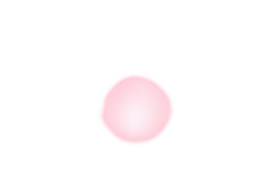 Soft pink glowing light circle or diffuse fog with blur effect, abstract orb effect or halo, transparent background