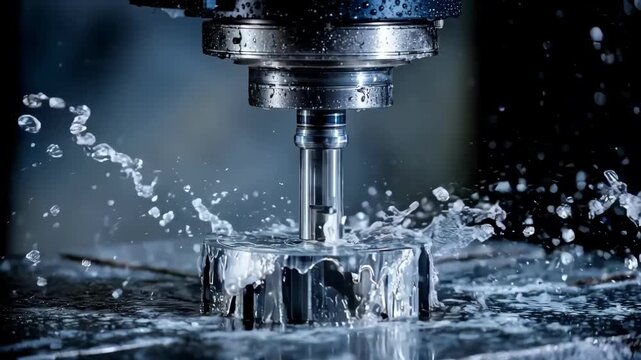 Medium shot focusing on ondemand metal part fabrication highlighting efficient workflow and customized production in an advanced industrial setting.