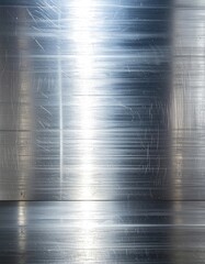 Obraz premium Polished metal surface with scratches, reflective light