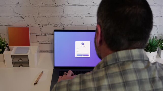 Remote Tech Worker Notified of Lay Off Via Computer Login Screen - Must Return All Equipment To Human Resources - Quiet Firing Layoffs Concept