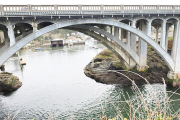 Depoe Bay bridge & harbor on the Oregon coast