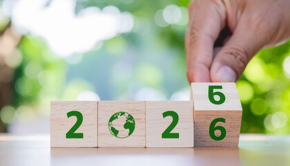 Welcome 2026 with eco-friendly spirit! Let's build a greener future together, one block at a time, embracing sustainability and positive change now