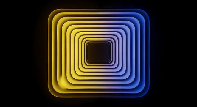 Gradient Abstract Tunnel Rounded Squares Copy Space