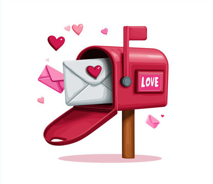Casella postale con lettera di San Valentino