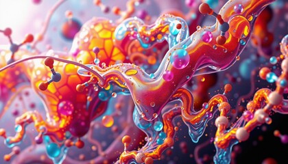 Molecular Dance of Colorful Abstraction