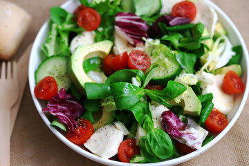 Healthy Avocado and Mozzarella Salad