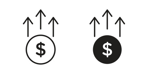 capital gain icons design, logo. Symbol illustration set