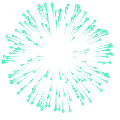 Obraz premium Burst vector illustration light blue rays emanating from a central point isolated on white background