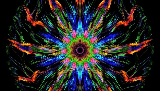 Colorful Radiant Digital Artwork