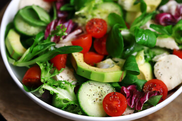 Healthy Avocado and Mozzarella Salad