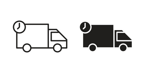 Delivery delay icons design, logo. Symbol illustration set