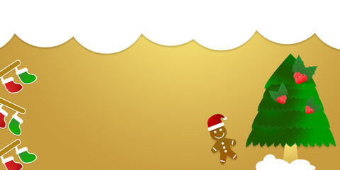 Christmas and New Year festival illustration background