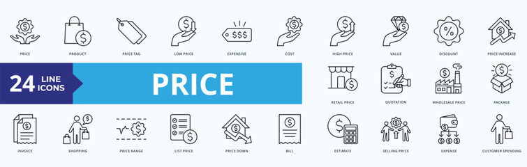 Naklejka premium Price Icon Pack