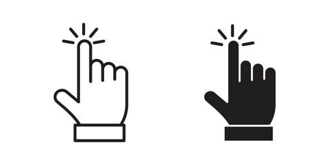 Fototapeta premium Finger control icons design, logo. Symbol illustration set