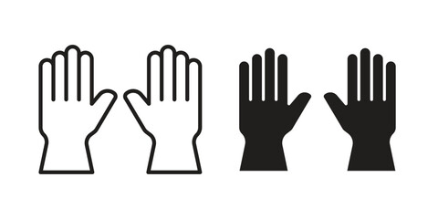 Gloves icons design, logo. Symbol illustration set
