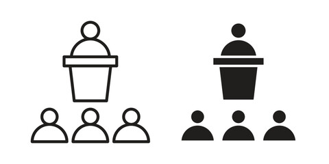 Lecture icons design, logo. Symbol illustration set