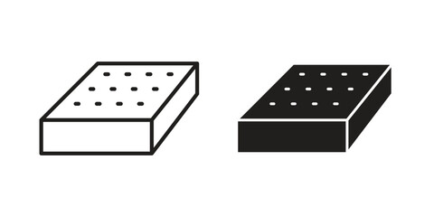 Mattress icons design, logo. Symbol illustration set