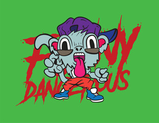 cute monster kaiju for kids background for halloween