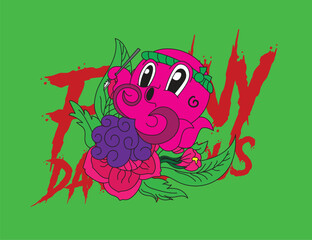 cute monster kaiju for kids background for halloween