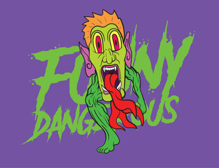 cute monster kaiju for kids background for halloween