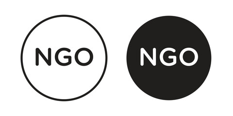 NGO icons design, logo. Symbol illustration set