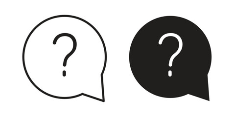 Question icons design, logo. Symbol illustration set