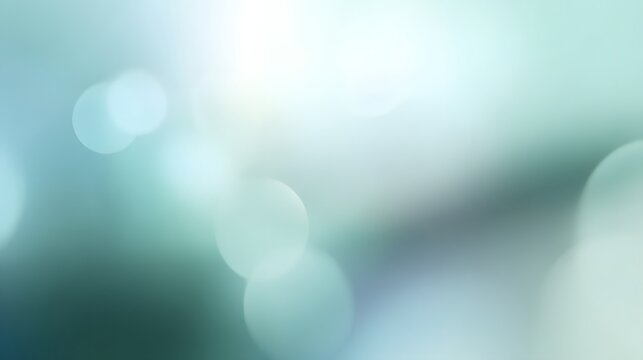 Abstract green and blue background with smooth lines and bokeh, soft pastel colors. abstract background with soft blurred waves and bokeh light effects