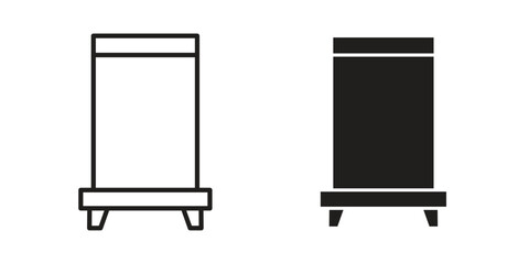 Roll up banners icons design, logo. Symbol illustration set