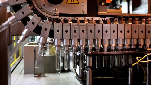 Automated PET plastic bottle blow molding machine