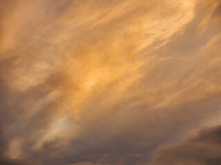 Warm glowing sunset sky. Nature background for design.