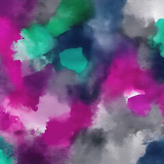 Abstract watercolor painting with vibrant colors and artistic texture