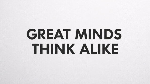 Inspiring collaborative minds think alike message for teamwork and innovation motivation concept