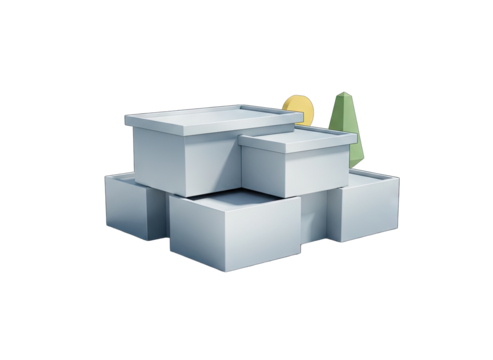 3D Metallic Hexagon Bolt Icon Isolated on Transparent Background with Smooth Reflections and Clean Studio Lighting Featuring Geometric Shapes and Subtle Shadows