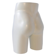 White male hip mannequin for underwear, isolaated