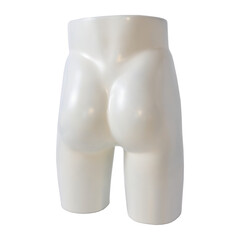 White male hip mannequin for underwear, isolaated