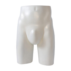 White male hip mannequin for underwear, isolaated