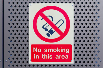 No smoking sign on university campus