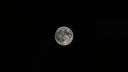 Obraz premium Image of the moon isolated against the blackness of space.