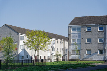 Council housing in poor area in Glasgow