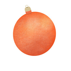 orange colored christmas ornament ball