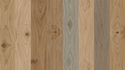 Fototapeta premium Different types of wood planks with various textures and shades, showcasing a variety of woodgrain patterns and finishes.
