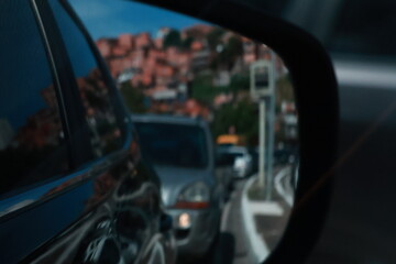 driving through the car