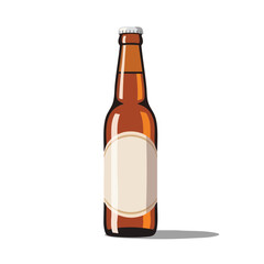 Non-alcoholic beer bottle on white background representing Dry January challenge  