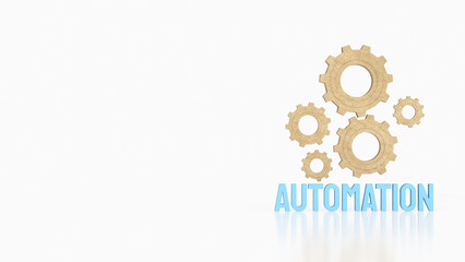 Innovative Automation Process Gear System 3d rendering.