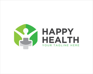 happy health logo designs for family clinic